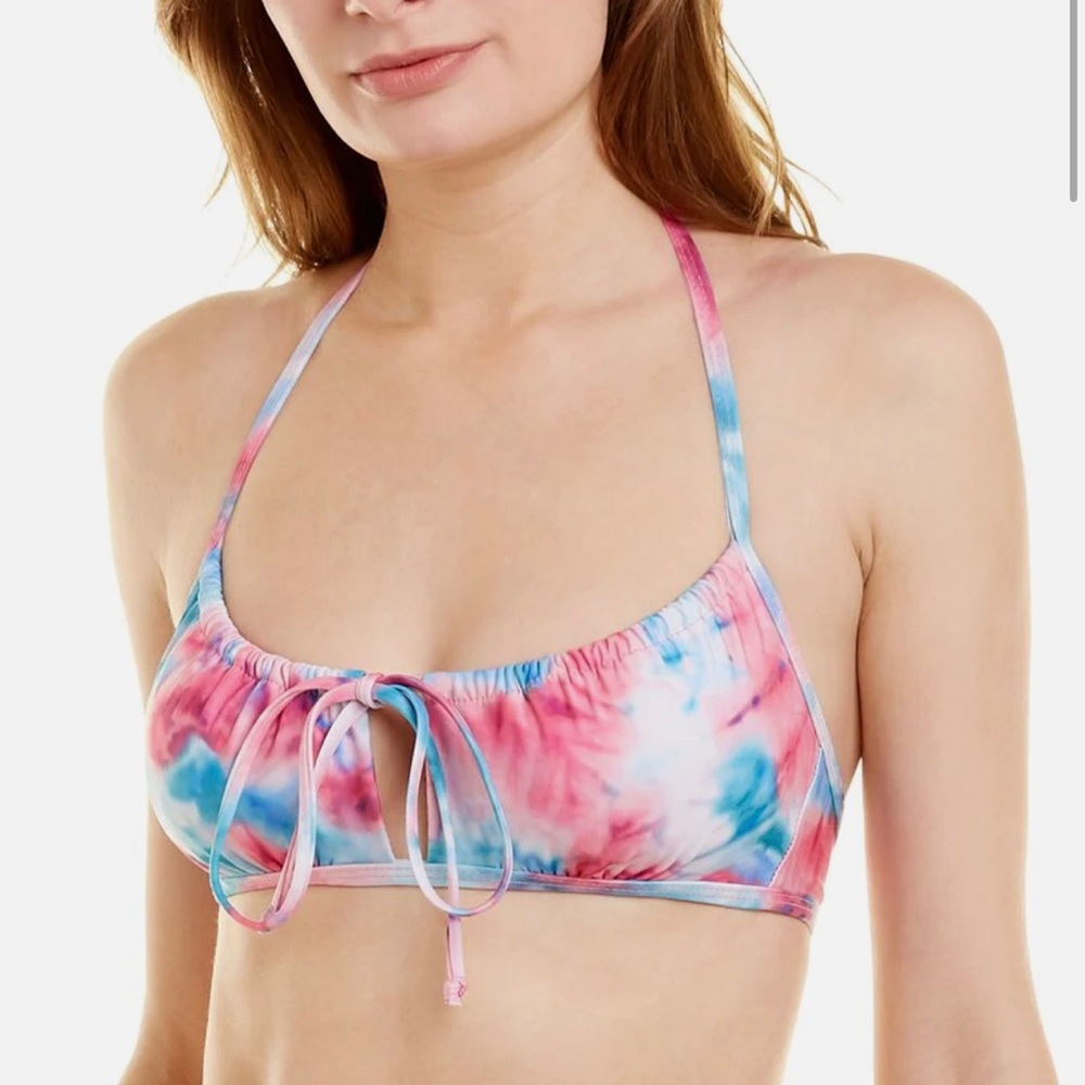 Shirred Cutout Bikini Top